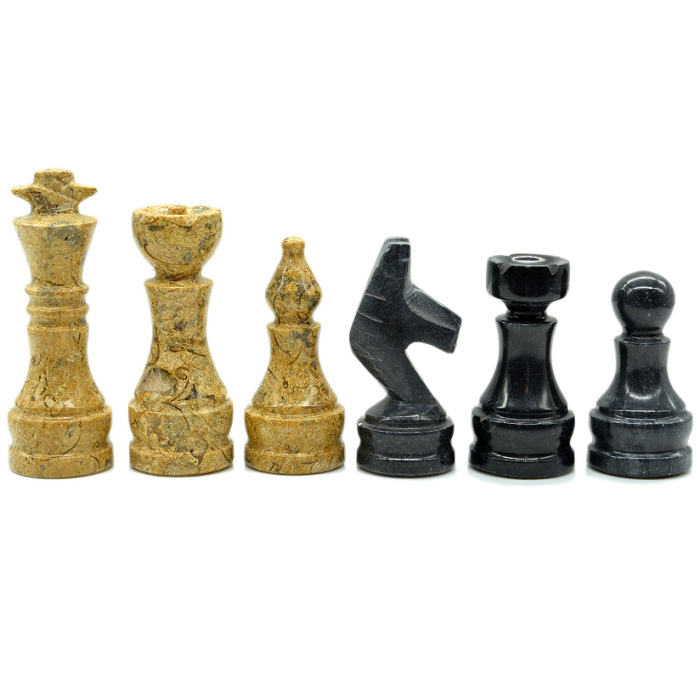 Gift chess made of shell stone and marble "Classic"